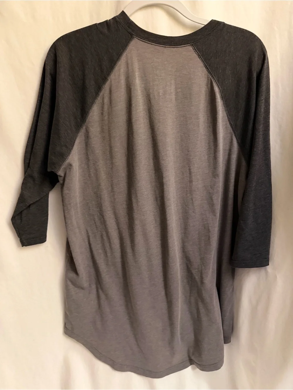 North Face shirt with two toned gray in men’s size Large